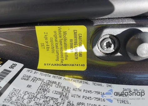 2017 Toyota Tacoma Sr5 from USA, damaged, VIN 5TFAX5GN8HX074140